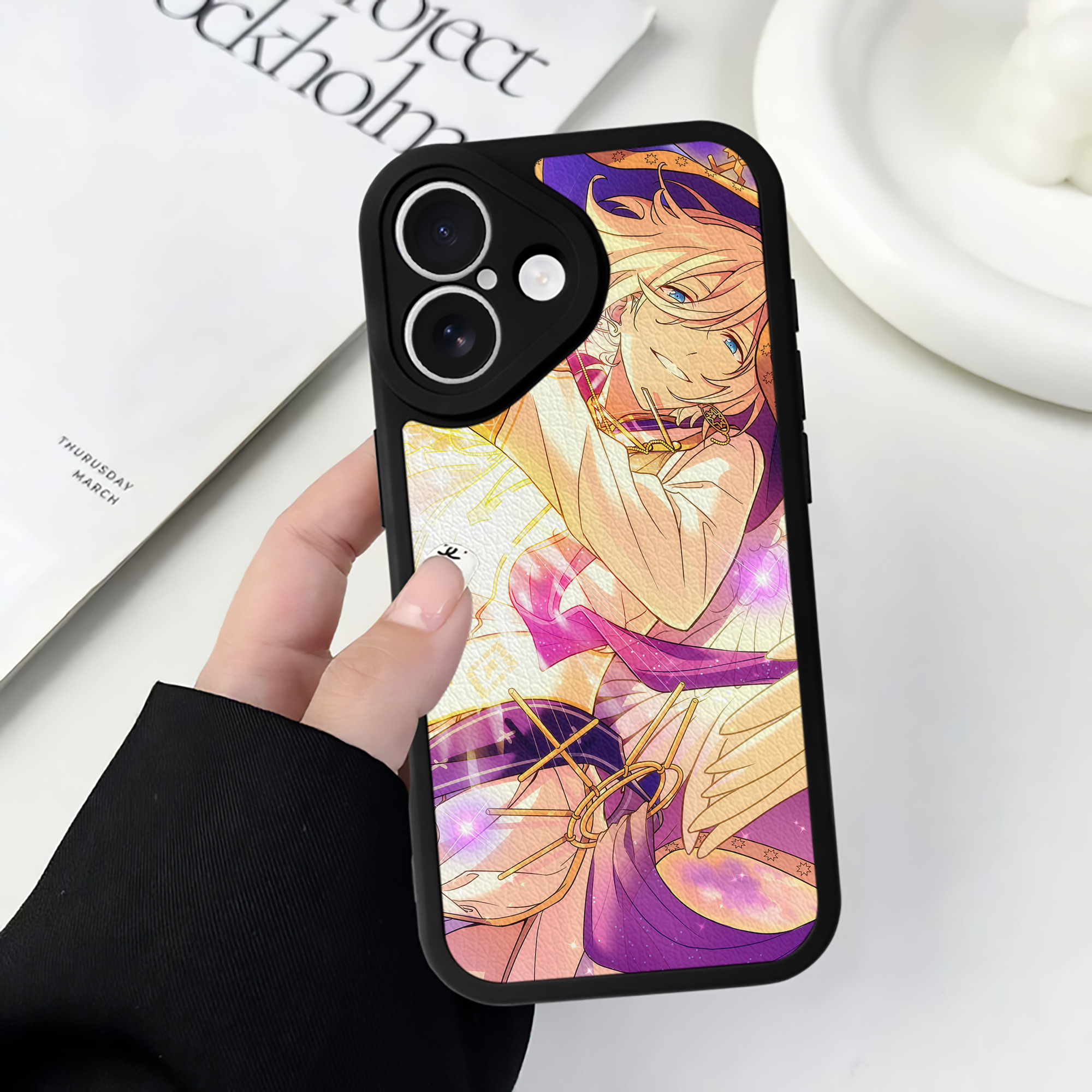 （画像用） あんさんぶるスターズ! Ensemble Stars 【iPhone 16シリーズ対応】シリコンスマホケース（レザー調） 材質：シリコン